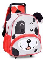 Mochila Infantil Rodinha Pets Cachorrinho Cinza Claro Clio