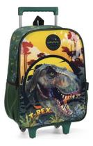 Mochila Infantil Rodinha Up4you Dinossauro Verde - Luxcel