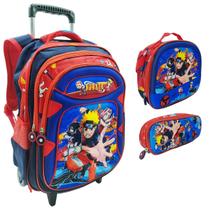 Mochila Infantil Rodinhas Lancheira Escolar 3 Pcs - Naruto