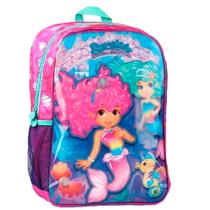 Mochila Infantil Sereia Menina Femina Escolar