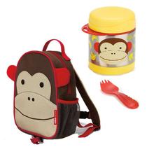 Mochila infantil Skip Hop Macaco Com Pote Térmico