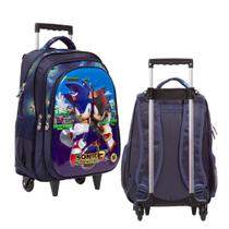 Mochila Infantil Sonic Desenho Rodinhas 3D Volta As Aulas - TOYS 2U