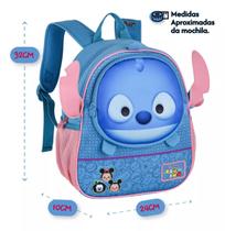 Mochila Infantil Stitch Baby Disney Escolar Passeio Azul Mochila Infantil Stitch Baby Disney Escolar Passeio Azul