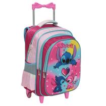 Mochila Infantil Stitch Carrinho Menina Tam G Volta As Aulas