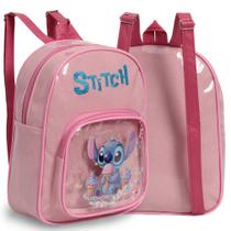 Mochila Infantil Stitch Menina Mini Bolsa Costas Reforçada