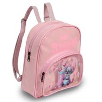 Mochila Infantil Stitch Pre Escola Creche Costas Reforçada