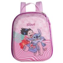 Mochila Infantil STITCH Rosa Pequena