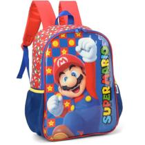 Mochila Infantil Super Mário BROS G Vermelha