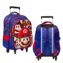 Mochila Infantil Super Mario Rodinha 3D Led Toys 2U Grande