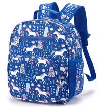 Mochila Infantil Telena Kids - Unicórnio Azul - Resistente à Água