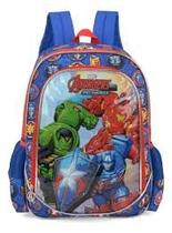 Mochila Infantil The Avengers Grande Azul Luxcel