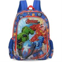 Mochila Infantil The Avengers Grande Azul - Luxcel