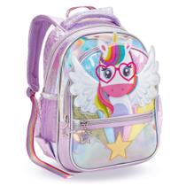 Mochila Infantil Unicornio Costas Menina Pequena Pre Escola 3d