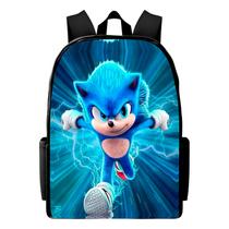 mochila infantil unissex sonic desenho animado bolsa escolar