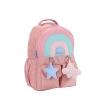 Mochila Infantil Up4you Arco-ris Rosa 17L