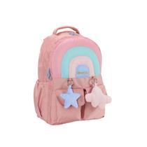 Mochila Infantil Up4you Arco-ris Rosa 17L