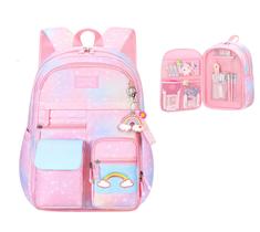 Mochila Infantil Youngsing Rosa para Ensino Fundamental (6 a 10 anos)