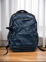 Mochila Inspiração Kipling Metalizada Impermeável Diversos Bolsos Grande Notebook Dia a Dia Escola Unissex