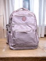 Mochila Inspiração Kipling Metalizada Impermeável Diversos Bolsos Grande Notebook Dia a Dia Escola Unissex