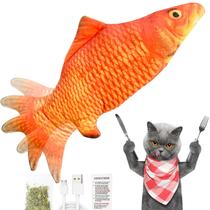 Mochila Interativa de Brinquedo Fish Cat com Catnip e Sensor de Movimento