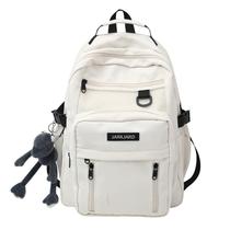 Mochila JARKJARD Cute Aesthetic Kawaii para meninas em idade escolar branca Mochila JARKJARD Cute Aesthetic Kawaii para meninas em idade escolar branca