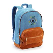 Mochila jeans com camurca 17" - seanite