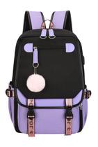 Mochila JiaYou Little Girls' School Students Bolsa de livros 21L roxa Mochila JiaYou Little Girls' School Students Bolsa de livros 21L roxa
