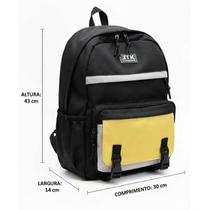 Mochila JTK Estilo, Espaço e Durabilidade. Alça Ajustável Cor Preta Mochila JTK Estilo, Espaço e Durabilidade. Alça Ajustável Cor Preta