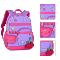 Mochila Juju Teofilo Bolsa Escolar Infantil Feminina com Chaveiro - Mochila Juju Teofilo Bolsa Escolar Infantil Feminina com Chaveiro -