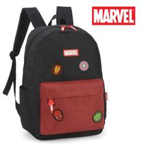 Mochila Juvenil Avengers Heróis Marvel de Costas Escolar - Luxcel