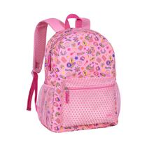 Mochila Juvenil Clio Sticker com Bolso Silicone 17" - Item Sortido - Clio Style