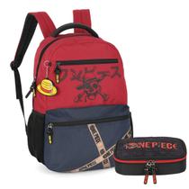 Mochila Juvenil Costas e Estojo Box Meninos One Piece