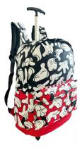 Mochila Juvenil Escolar Estampada Mickey Mouse Rodinhas G