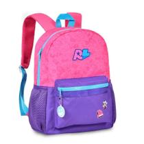 Mochila juvenil escolar rafa luiz youtuber rosa