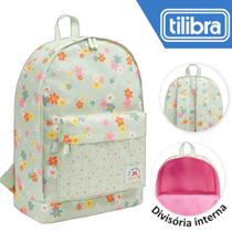 Mochila Juvenil Escolar Tilibra Feminina Académie Floral