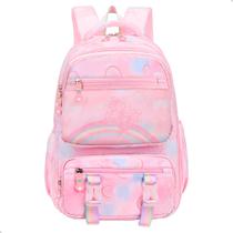 Mochila Juvenil Feminina Infantil Arco Iris Bolsa Espaçosa Fichario