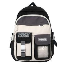 Mochila Juvenil Feminina Passeio Cores: Preto Com Branco Mochila Juvenil Feminina Passeio Cores: Preto Com Branco