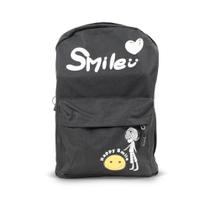 Mochila Juvenil Happy Smile Personalizada (Preta) Mochila Juvenil Happy Smile Personalizada (Preta)