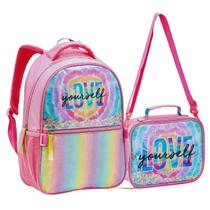Mochila Juvenil Infantil Menina Menino Escolar Com Lancheira Removível Mochila Juvenil Infantil Menina Menino Escolar Com Lancheira Removível