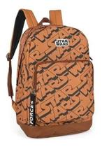 Mochila Juvenil Masculina Costas Estampada Star Wars Grande Amarelo