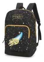 Mochila Juvenil Masculina Costas Nave Star Wars Grande Preta Mochila Juvenil Masculina Costas Nave Star Wars Grande Preta