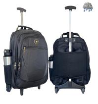 Mochila Juvenil Masculina De Rodinhas Escolar Reforçada Grande