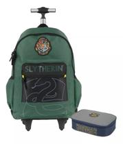 Mochila Juvenil Menino Harry Potter Trolley Rodinha G Estojo - luxcel