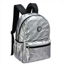 Mochila juvenil prata pra trabalho escola