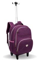 Mochila Juvenil Reforçada Kika Rodinha Pompom Menina Escolar Mochila Juvenil Reforçada Kika Rodinha Pompom Menina Escolar