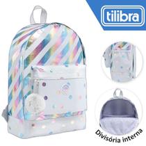 Mochila Juvenil Tilibra Académie Listras e Poás 29x43x12cm Mochila Juvenil Tilibra Académie Listras e Poás 29x43x12cm