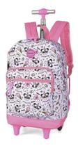 Mochila Juvenil Trolley Panda Puxador Alumínio Tam G Rosa Mochila Juvenil Trolley Panda Puxador Alumínio Tam G Rosa