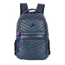 Mochila Juvenil Up4you Azul Metalizada Notebook Laptop