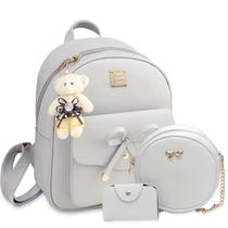 Mochila K.E.J. Mini Bowknot Leather, 3 peças para mulheres e mulheres Mochila K.E.J. Mini Bowknot Leather, 3 peças para mulheres e mulheres