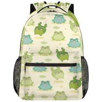 Mochila Kaifanee Frog impermeável de 16 polegadas para mulheres, homens e crianças